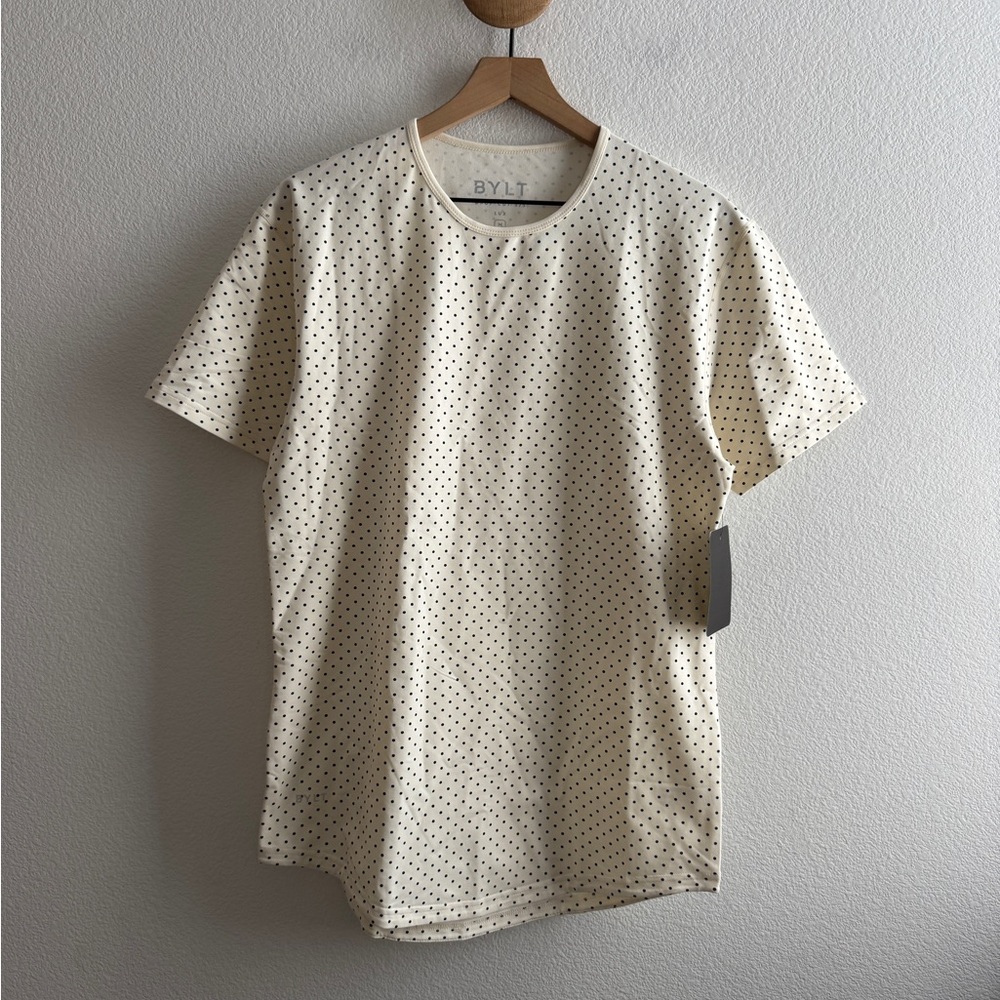 BYLT Basics Polka Dot Drop Cut Tshirt